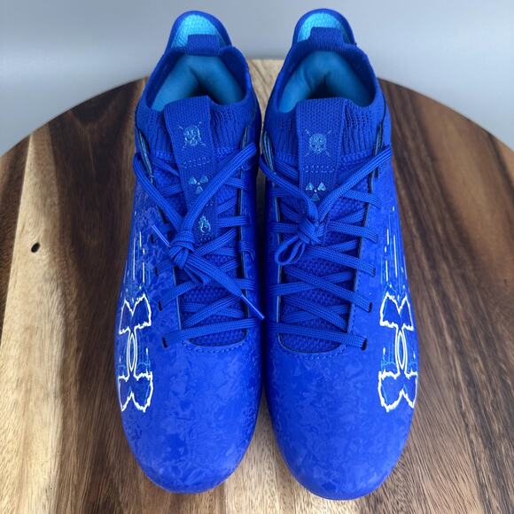 Under Armour Blur 2 MC Suede Blue Football Cleats 3027978-400 Men’s Size 15 - Picture 2 of 7